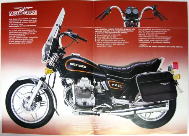 MOTO GUZZI V65C - Motorcycle Sales Brochure - 1983 - #Printed in Italy 11/83 2