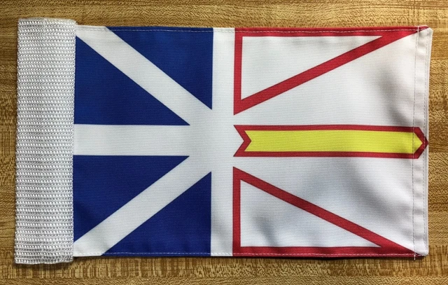 Motorcycle Flag Newfoundland Handmade in USA 6x10 inch Antenna & Flagpole mount