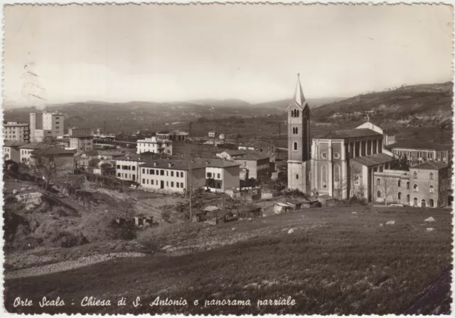 Orte Scalo - Chiesa Di S.antonio E Panorama Parziale (Viterbo) 1956