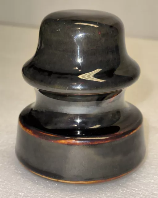 Ceramic / Porcelain Insulator - Brown Glaze  - MUSHROOM / TOADSTOOL