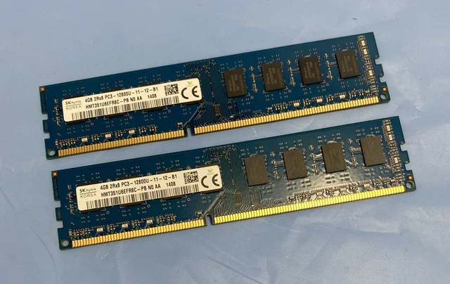 2 X 4GB (8GB Kit) SK Hynix HMT351U6EFR8C-PB N0 AA PC3-12800U Computer ...