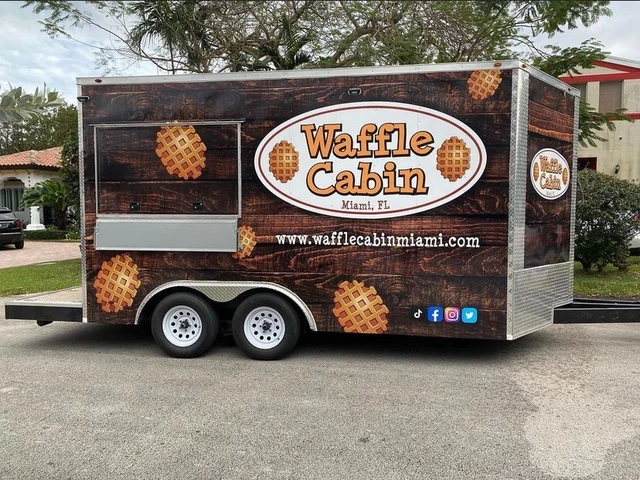 14' x 8.5' Food Concession Restaurant Trailer w. Extended Tongue & Rear Platform