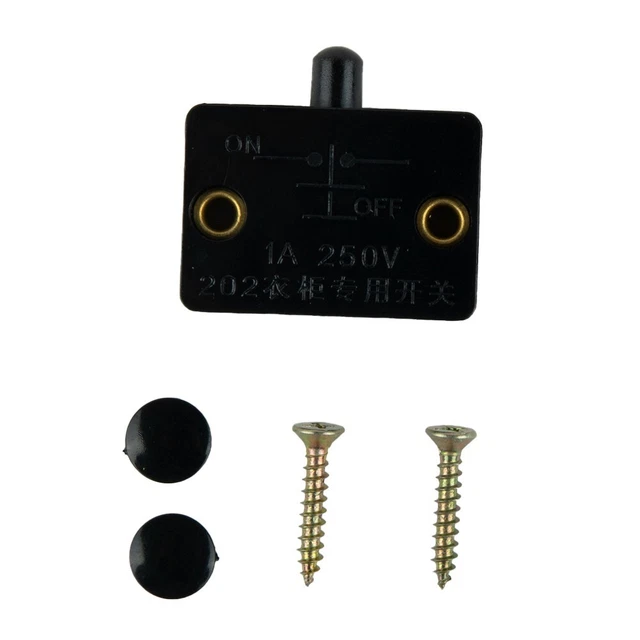 Tout Neuf Garde-Robe Interrupteur Micro Bouton Simple Installation Tactile Clair