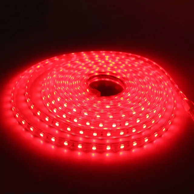 Smd3014 Luz Cinta Tira Flexible Led Ac220V 60 Led/M Impermeable - Rojo