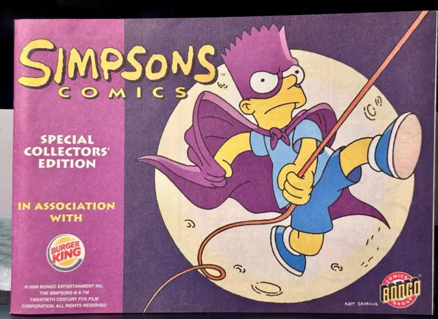Simpsons Burger King Comic 2000