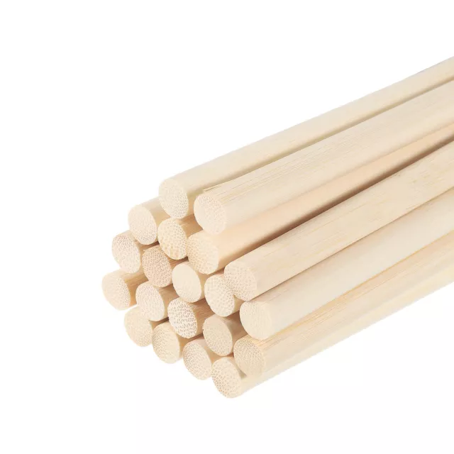 Hölzerne Dorn Stäbe 30cm/12" Rund Dorn Stab Holzstäbe 10mm/0.4" 20 Pack