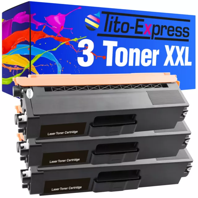 Cartucce toner laser 3x Black PlatinumSeries per Brother TN-325 BK TN 325 BK TN