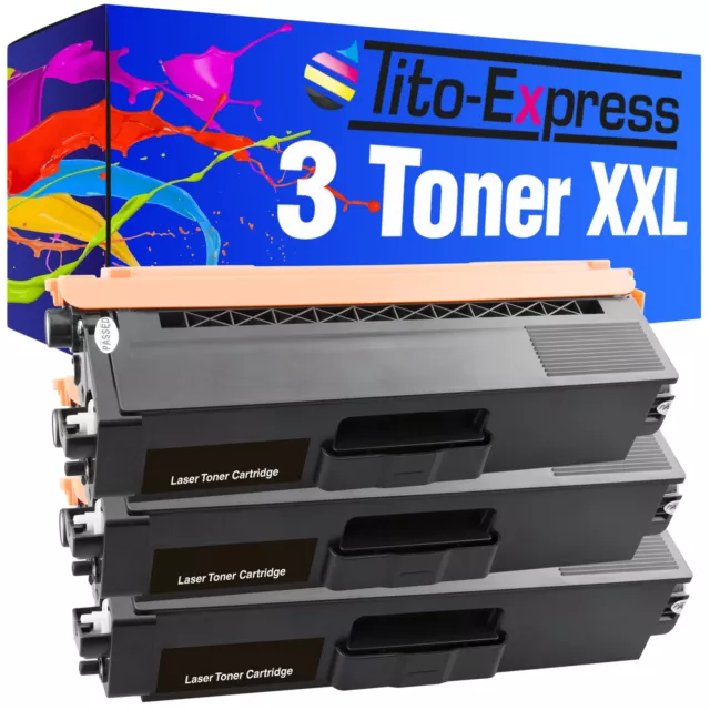 Laser Toner Kartuschen 3x Black PlatinumSerie für Brother TN-325 BK TN 325 BK TN