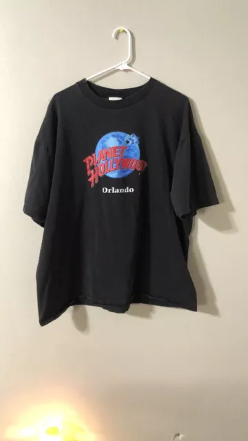 Vintage 90s Men’s Planet Hollywood Orlando T-Shirt Single Stitch XLarge