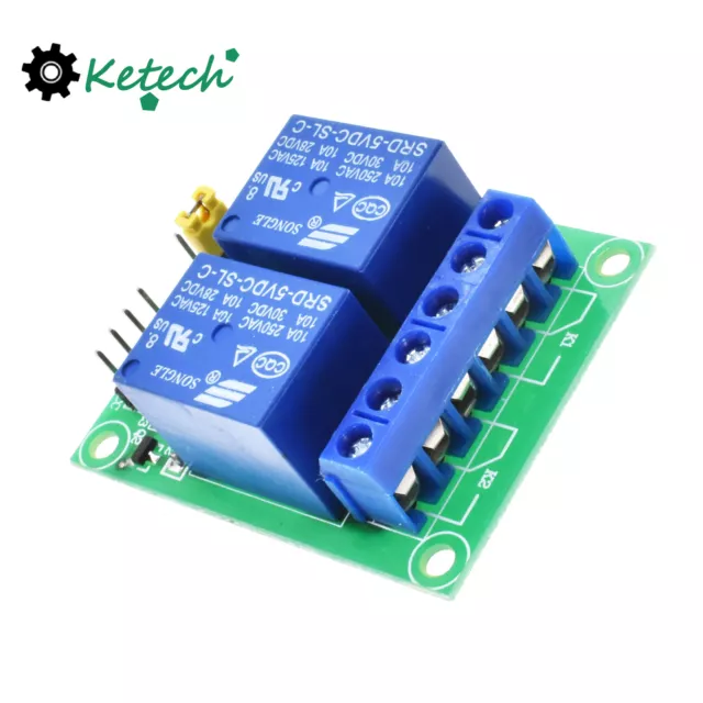 5V Two 2 Channel Relay Module With optocoupler For PIC AVR DSP ARM  Arduino L2KO