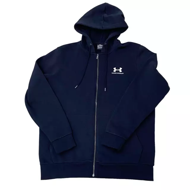 Under Armour UA Icon Fleece Full-Zip Hoodie Mens Medium Black Sweatshirt Hooded