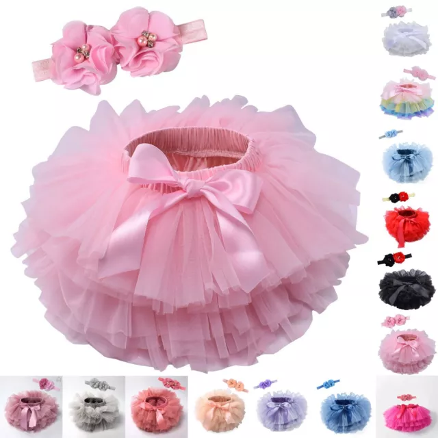 UK Baby Girls First 1st Birthday Party Outfit Tutu Skirt Costume Dress Headband