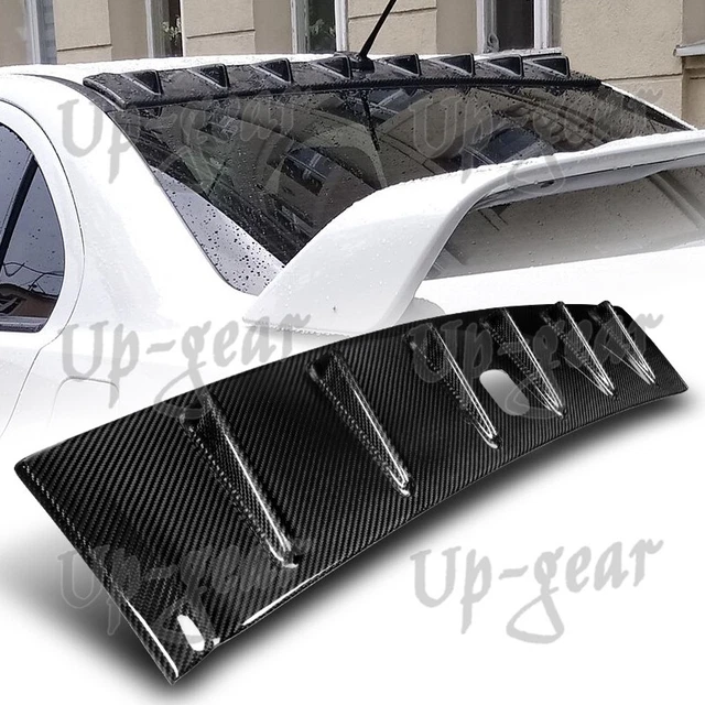 For 08-15 Mitsubishi Evolution X Carbon Fiber Shark Fin Spoiler W/Antenna 5x6cm