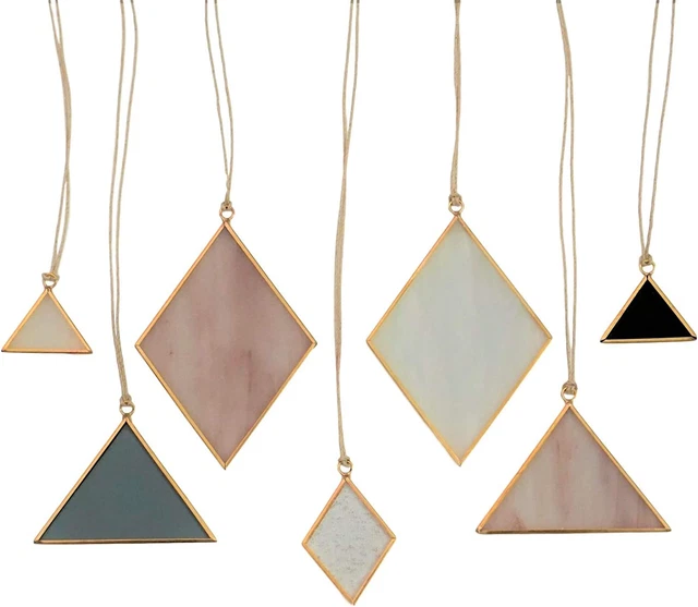Stained Glass Suncatchers Window Hanging Wall Art Element Earth Tones Modern Des