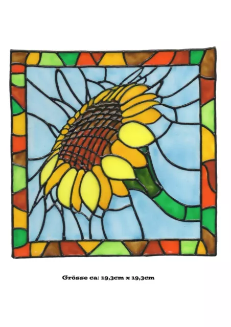 Window Color Bild Fensterbild Aufkleber  "  Sonnenblume   " 267
