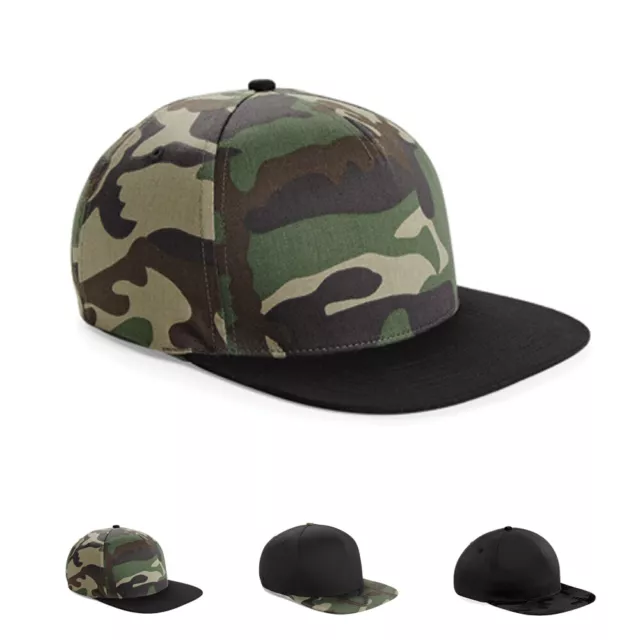 Beechfield Damen Herren Snapback-Cap Kappe CAMO SNAPBACK Neu B691