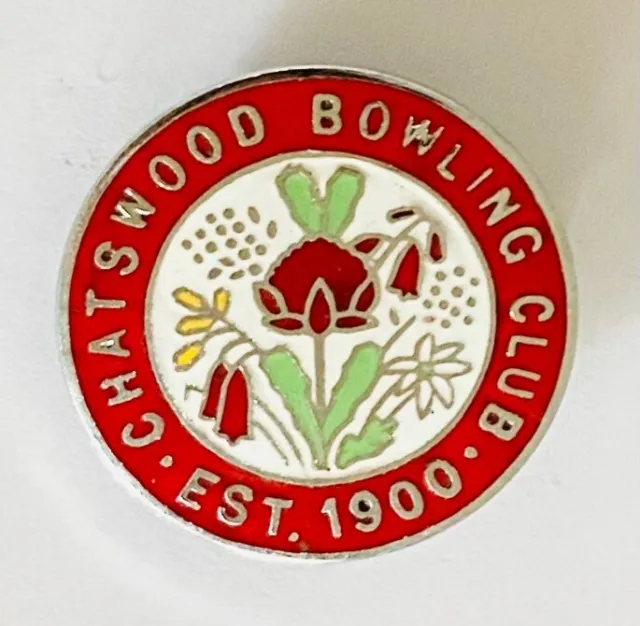 Chatswood Bowling Club Badge Pin Rare Vintage (L2)