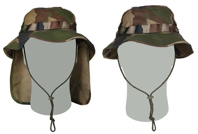 Chapeau De Brousse Armée Française Modèle F2 - Taille 56, Camouflage OTAN - Neuf Avec étiquettes