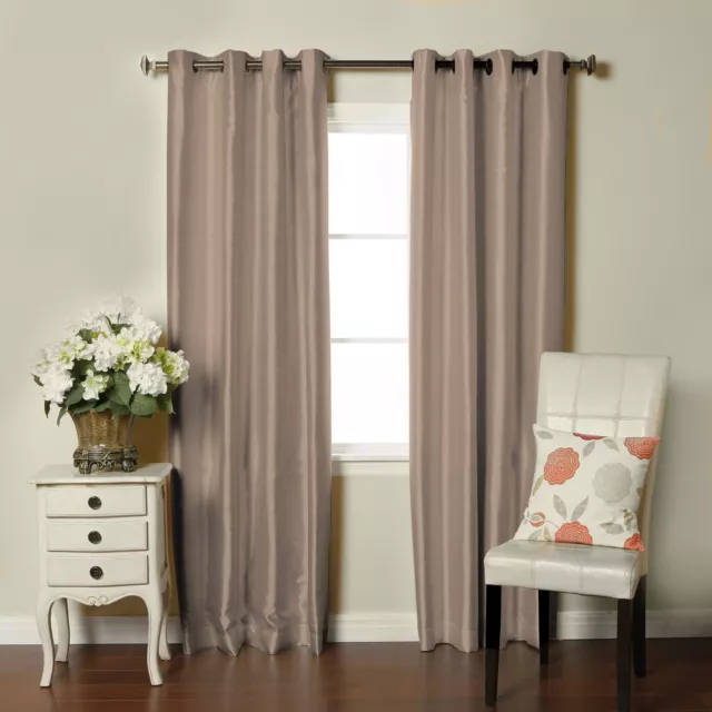 Brielle Home® Fortune Faux Dupioni Silk Lined Curtain Panel 2