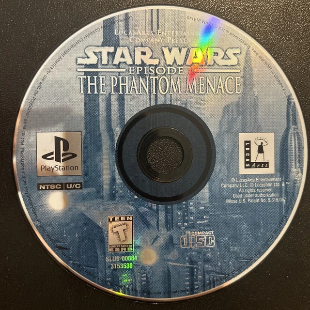 Jeu PS1 Star Wars Episode 1 : La Menace Fantôme - Version Française - État Correct (fonctionnel)