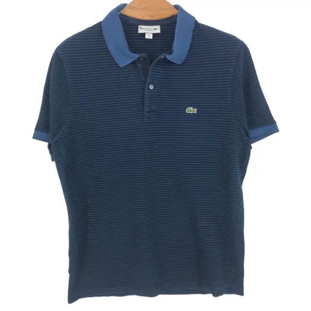 Lacoste Uomo Regular Fit Blu Polo Collo T-Shirt Taglia M (4)