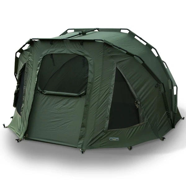 NGT XL CARP Fishing Man Fortress Three Rib Green Bivvy Tent
