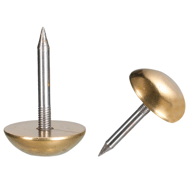 4Pcs 45/64" Dia Upholstery Tacks Furniture Tacks Nails Pins for Furniture Gold