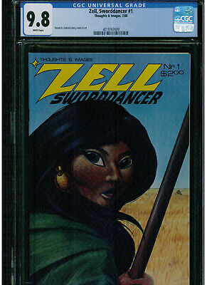Zell, Sworddancer #1 Cgc 9.8 Mint White Pages 1986 Early Usagi Yojimbo Backcover