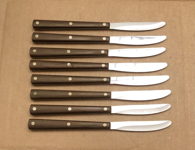 Mid-Century Modern SET of 8 CUTCO 47 Smooth Edge STEAK Table KNIVES Pat. 2147079