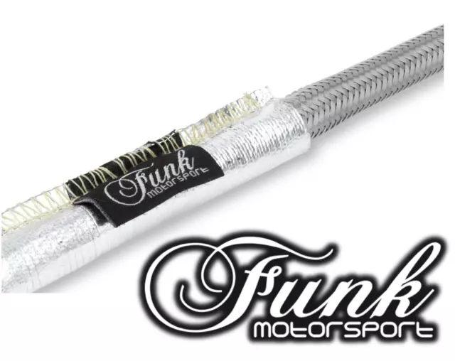 Silver Heat Sleeving sewn 7mm (Dia.) X 0.5m Length by Funk Motorsport