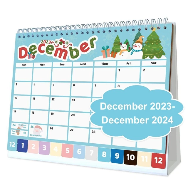 DAILY MONTHLY 2024 Calendar December 2023December 2024 Table Planner