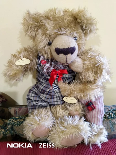 2x BIG HomeArt PAPA BEAR with BABY GIRL Daughter MIMI BEAR Teddy Bears TOYS LOT