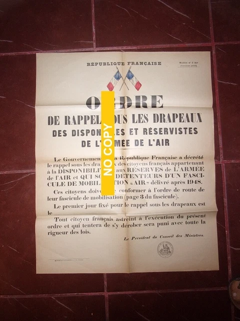 Affiche Armée De L'Air - Poster Multicolore Papier - Neuve Sous Emballage