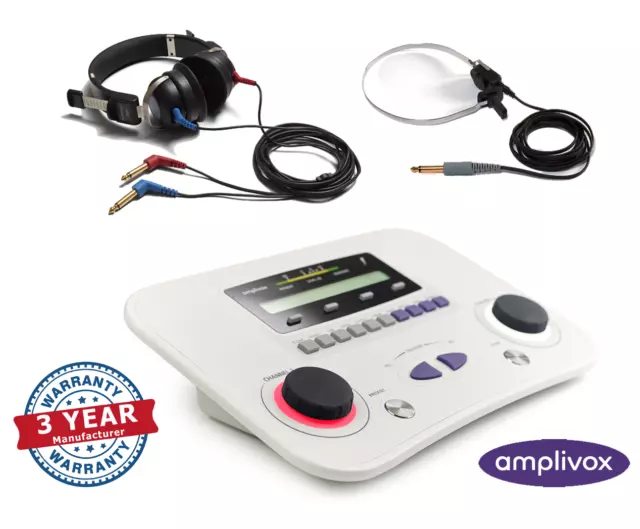 Amplivox 270+, 2 Channel Diagnostic Audiometer w/ 3 YEAR WARRANTY