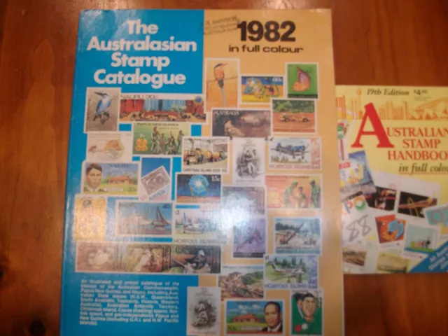 The Australasian Stamp Catalogue 1982  and the 1989 Australian Stamp Handbook