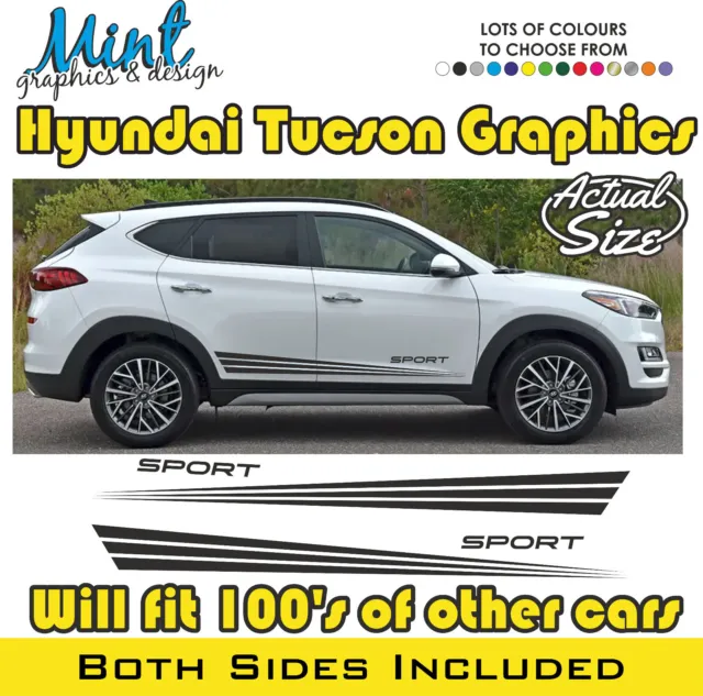 HYUNDAI Tucson SUV Santa Fe Sport Stripes Decals Stickers Graphics NO P&P 009