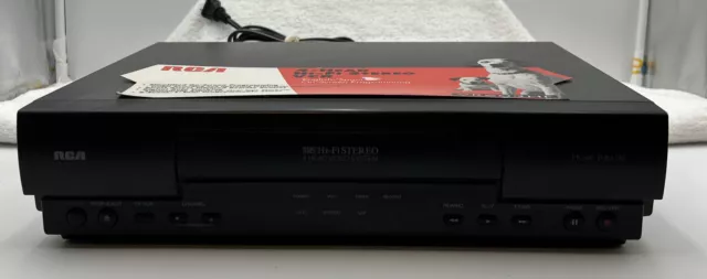 Grabadora RCA VR603HF VCR VHS 4 cabezales estéreo de alta fidelidad probado en casa