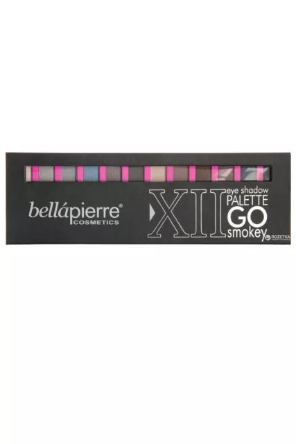 Bellapierre Paleta Sombra de Ojos 12 Colores 4g Go Ahumados 100% Puro Minerales 2