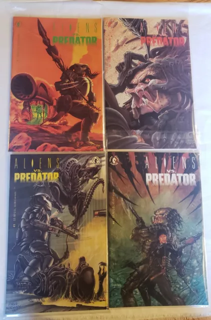 Aliens Vs Predator 1-4 1 2 3 4 Complete Series (1990, Dark Horse Comics) Nice