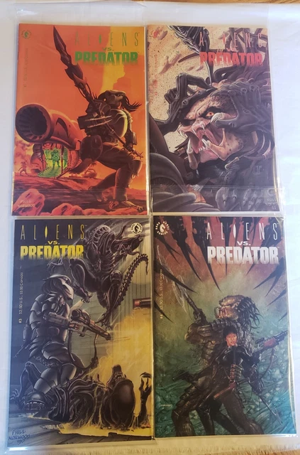 Aliens Vs Predator 1-4 1 2 3 4 Complete Series (1990, Dark Horse Comics) Nice