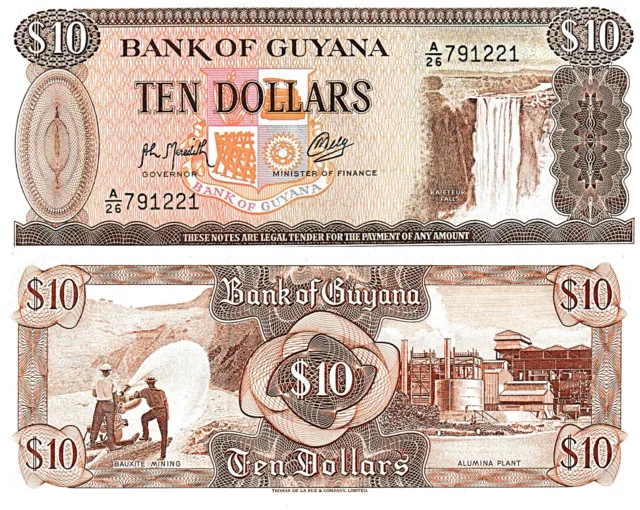 Guyana 10 Dollars, ND 1992, P-23f, Uncirculated