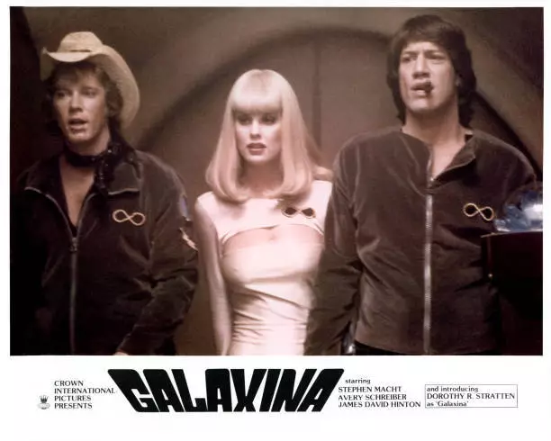 Dorothy Stratten Center In A Scene From The Film Galaxina 1980s OLD PHOTO