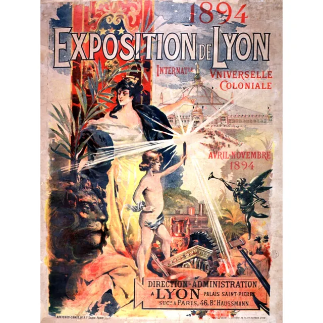 Camis 1894 Lyon Universal Exhibition France Advert Wall Art Canvas Print 18X24"