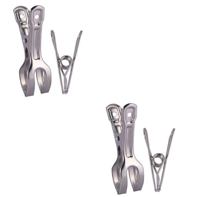 48 pz clip per asciugamani antivento vestiti in metallo clip per asciugamano unghie grandi