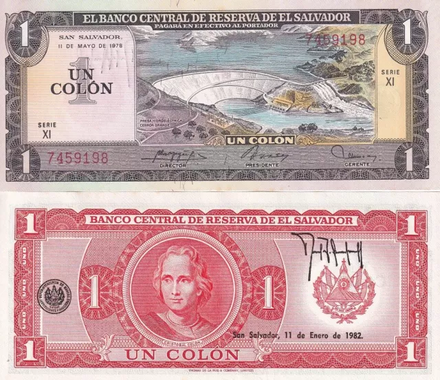 El Salvador 1 Colon 1978 P 125 a UNC