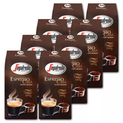 8 KG Segafredo Espresso Casa Kaffeebohnen, Preis ist inklusive Kaffeesteuer