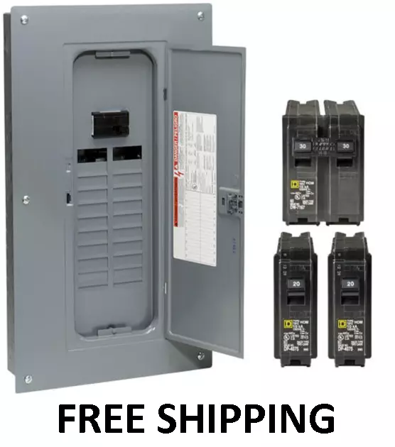 Square-D 100-Amp 20-Space 40-Circuit Indoor Main-Breaker Panel Load-Center