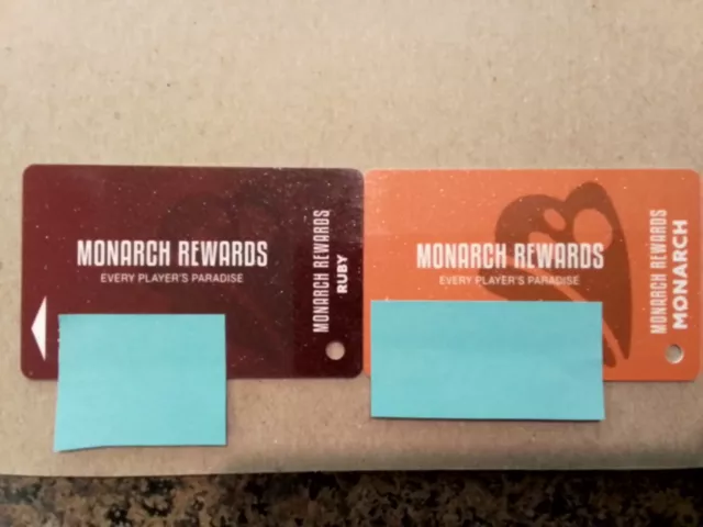 2 Non Vegas Casino Slot Cards. Monarch Casino, Blackhawk, CO. 1 Monarch, 1 Ruby.