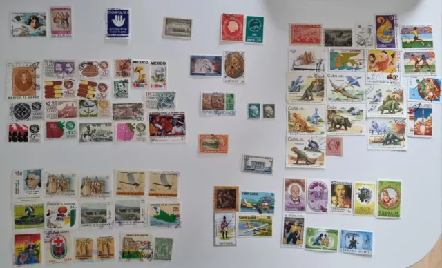 79 Briefmarken aus Mittelamerika und der Karibik