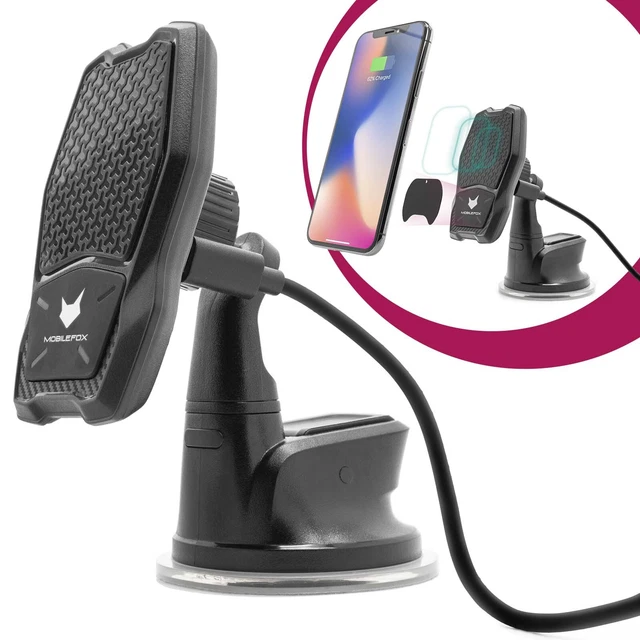 Qi Wireless KFZ Auto Handy Halter Halterung für Samsung Galaxy S22 S21 S20 S10